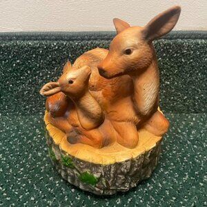 Ceramic Deer & Fawn Figurine